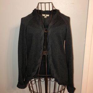 Gray Knit Cardigan